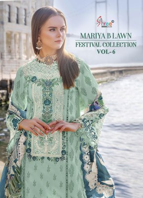 Mariya B vol 6 by Shree fab fancy lawn festival collection unstitched pakistani suit catalogue at affordable rate  Shree fab