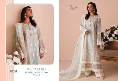 Mariya B vol 7 by Shree fab pure cotton heavy embroidered Pakistani suit catalogue at affordable rate  pakistani suit catalogs