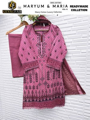 Maryum And Maria Vol 18 by Keval Fab Heavy Cotton Print Luxury Readymade Collection Wholesale Ethnic Suits readymade suit catalogs