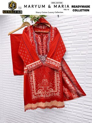 Maryum And Maria Vol 18 by Keval Fab Heavy Cotton Print Luxury Readymade Collection Wholesale Ethnic Suits readymade suit catalogs