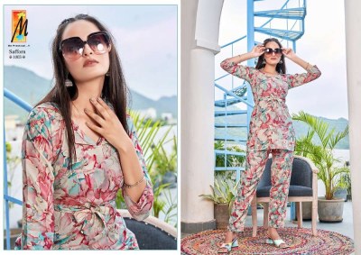 Master Saffron Rayon printed Co Ord set wholesale catalogue  kurtis catalogs