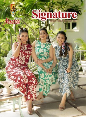 Master Signature Rayon Printed Coord Set Stylish Printed Top with Pocket And Bottom Wholesale Ethnic Wear Master