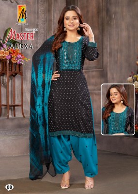 Master by Alexa reyon printed readymadfe patiyala suit catalogue at wholesale price readymade suit catalogs