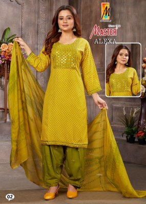 Master by Alexa reyon printed readymadfe patiyala suit catalogue at wholesale price readymade suit catalogs