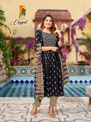 Master by Elegant heavy reyon scrin print with embroidered kurti pant and dupatta catalogue at amaviexpo readymade suit catalogs