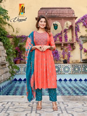 Master by Elegant heavy reyon scrin print with embroidered kurti pant and dupatta catalogue at amaviexpo readymade suit catalogs