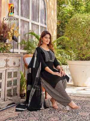 Master by Gorgeous fancy reyon with embroidered readymade suit catalogue at low rate readymade suit catalogs