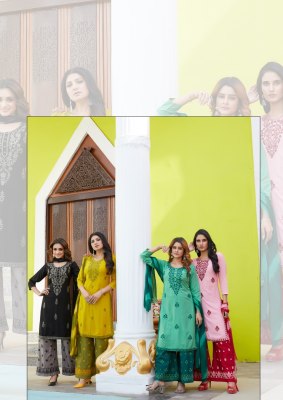 Master by Jhakkas fancy reyon embroidered kurti palazzo and dupatta catalogue at low rate readymade suit catalogs