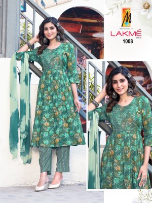 Master by Lakme fancy nayra cut reyon foil printed readymade suit catalogue at low rate readymade suit catalogs