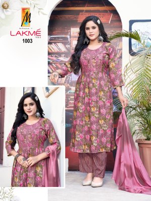 Master by Lakme fancy nayra cut reyon foil printed readymade suit catalogue at low rate readymade suit catalogs