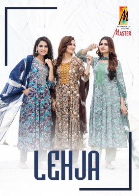 Master by Lehja reyon printed flared kurti pant and dupatta catalogue at low rate Master