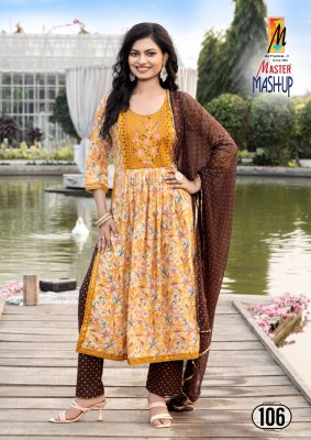 Master by Mashup reyon foil printed fancy kurti top and dupatta catalogue readymade suit catalogs