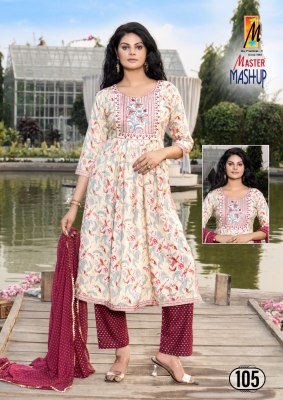 Master by Mashup reyon foil printed fancy kurti top and dupatta catalogue readymade suit catalogs