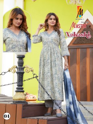 Master by Nakashi capsule print readymade suit catalogue at affordable rate readymade suit catalogs