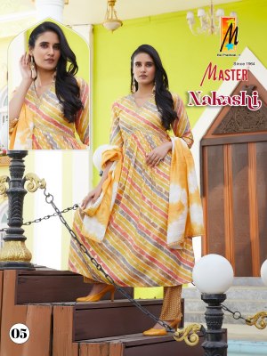 Master by Nakashi capsule print readymade suit catalogue at affordable rate readymade suit catalogs