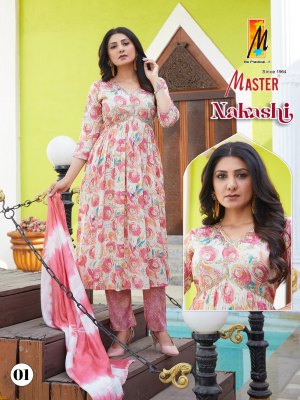 Master by Nakashi capsule print readymade suit catalogue at affordable rate readymade suit catalogs