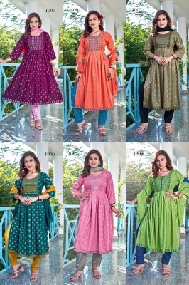 Master by Nakhrali fancy nyra cut kurti pant and dupatta catalogue at affordable rate fancy Anarkali suit catalogs