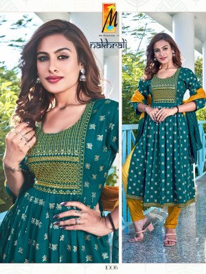 Master by Nakhrali fancy nyra cut kurti pant and dupatta catalogue at affordable rate fancy Anarkali suit catalogs