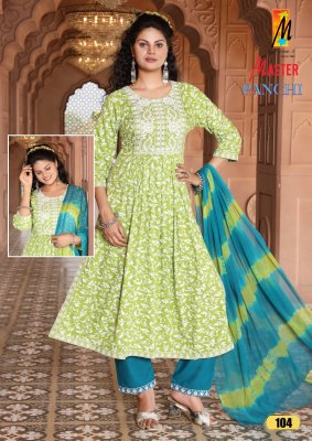 Master by Panchi printed reyon flared readymade suit catalogue at wholesale price readymade suit catalogs