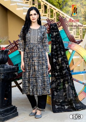 Master by Shrinagar nayra fancy modal print kurti pant and dupatta catalogue  readymade suit catalogs