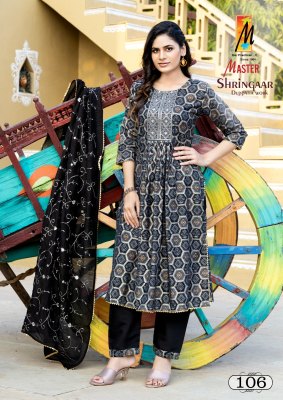 Master by Shrinagar nayra fancy modal print kurti pant and dupatta catalogue  readymade suit catalogs