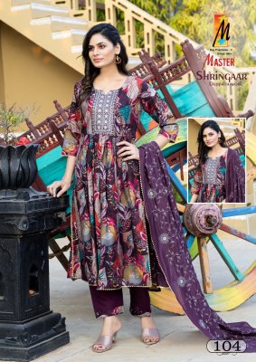 Master by Shrinagar nayra fancy modal print kurti pant and dupatta catalogue  readymade suit catalogs