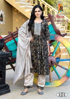 Master by Shrinagar nayra fancy modal print kurti pant and dupatta catalogue  readymade suit catalogs