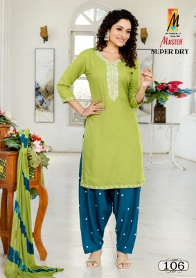 Master by Super Dry reyon exclusive readymade Patiala suit catalogue at affordable rate readymade suit catalogs