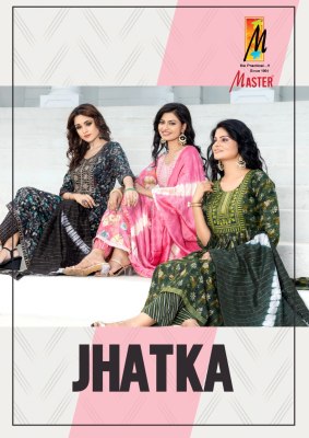 Master by jhatka capsul print nayra cut three side work kurti pant and dupatta catalogue at low rate Master