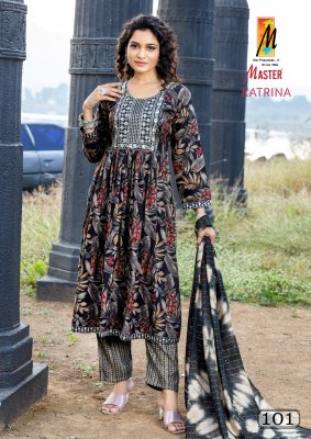 Master present katrina capsul print designer readymade  kurti panyt and dupatta catalog readymade suit catalogs