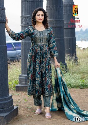 Master present katrina capsul print designer readymade  kurti panyt and dupatta catalog readymade suit catalogs