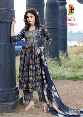 Master present katrina capsul print designer readymade  kurti panyt and dupatta catalog readymade suit catalogs