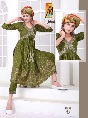 Master presents Natkhat aaliya cut ready made salwar kameez wholesaler price in India  kurtis catalogs