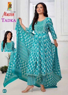 Master presents tadka nayra cut top pants with dupatta set wholesale Kurti catalogue  kurtis catalogs