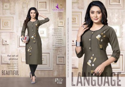 Mayra Pankhudi Vol 2 Rayon Silk Embroidery Work Kurti catalogue manufacture  kurtis catalogs