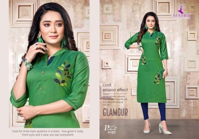 Mayra Pankhudi Vol 2 Rayon Silk Embroidery Work Kurti catalogue manufacture  kurtis catalogs