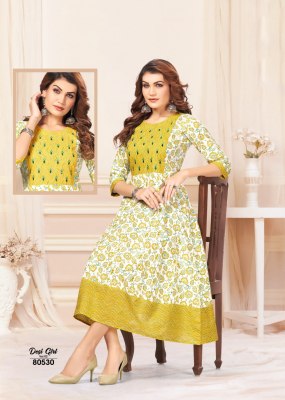 Mayra by Desi Girl pure jaipuri cotton printed umbrella kali kurti catalogue at amaviexpo kurtis catalogs