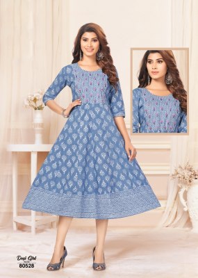 Mayra by Desi Girl pure jaipuri cotton printed umbrella kali kurti catalogue at amaviexpo kurtis catalogs