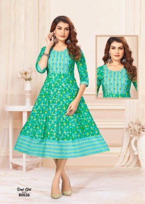 Mayra by Desi Girl pure jaipuri cotton printed umbrella kali kurti catalogue at amaviexpo kurtis catalogs