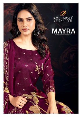 Mayra by Roli moli creation Pashmina designer unstitched suit collection Mayra Kurtis