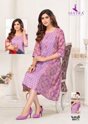 Mayra by karali vol 8 pure reyon printed feeding kurti catalogue at low rate  kurtis catalogs