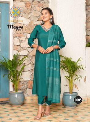 Mayra vol 1 by Passion tree Streight kurti wpth pant and dupatta catalogue at wholesale rate readymade suit catalogs