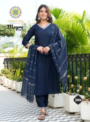 Mayra vol 1 by Passion tree Streight kurti wpth pant and dupatta catalogue at wholesale rate readymade suit catalogs