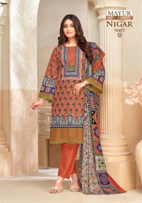 Mayur Creation Nigar Vol 9 Karachi Style Cotton Dress Material Ethnic Printed Fabric Bulk Wholesale dress material catalogs