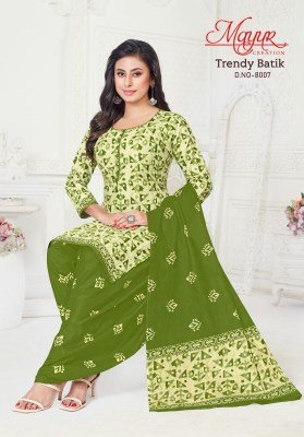 Mayur Creation Trendy Batik Vol 8 Cotton Print Dress Material Top  Bottom And Dupatta Wholesale dress material catalogs