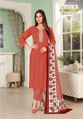 Mayur Elegant Vol 1 pure cotton printed Kurti Pant Dupatta set catalogue  kurtis catalogs