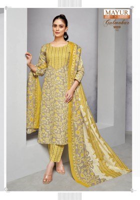 Mayur Gulmohar Vol 9 Kurti Pant With Dupatta Top Pure Cotton Printed Bottom Pure Cotton Printed Dupatta Pure Cotton Printed Wholesale kurtis catalogs