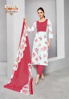 Mayur Gulmohar Vol 9 Pure Cotton Printed Unstitched Dress Material Set Top  Bottom And  Dupatta Wholesale dress material catalogs