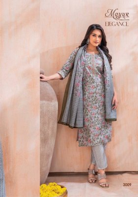 Mayur by Elegance Vol 3 Kurta Style With Neck Embroidery Tie Patti Work readymade suit catalogue at low rate readymade suit catalogs