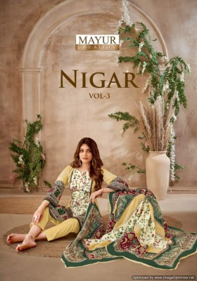 Mayur by Nigar vol 3 pure cotton printed unstitched dress material catalogue at low rate Mayur Kurti